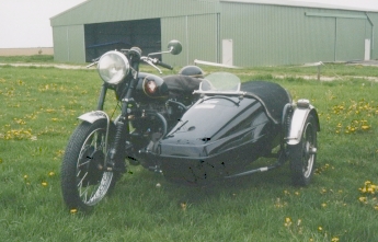 Motorrad Gespann Beiwagen Frank Just Motorenteilebearbeitung